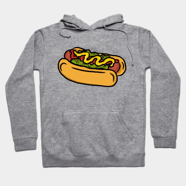 Hotdog Day Hoodie by RoserinArt